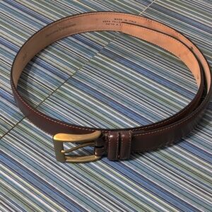 Brooks Brothers Brown Cordovan Leather belt 30”